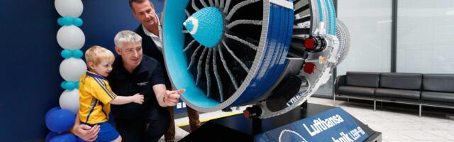 Lufthansa Technik 400,000 piece Lego Aircraft Engine debuts in Ireland