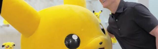 Apple CEO Tim Cook Meets Pikachu During Japan Visit