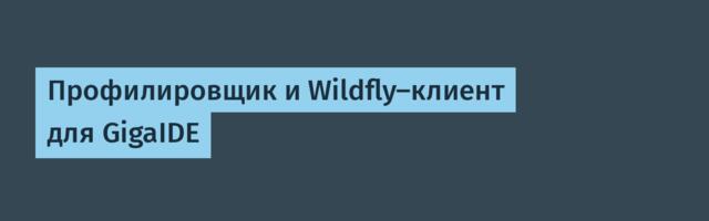 Профилировщик и Wildfly-клиент для GigaIDE
