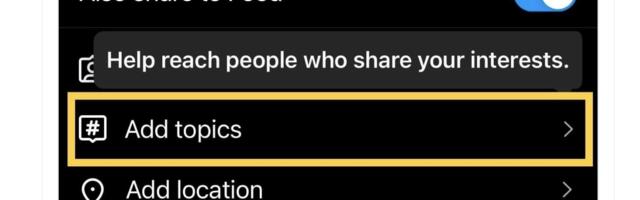 Instagram tests Topics feature for Reels