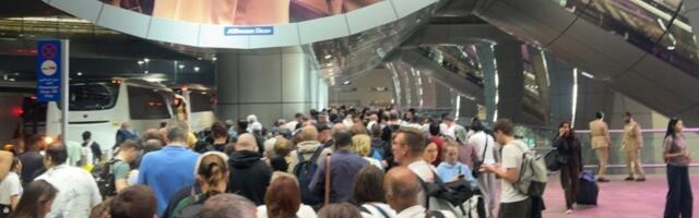 Passengers evacuated from Dubai International Airport after suspected air strike damages terminal