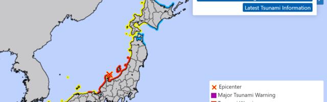 Japan Issues Tsunami Warnings After 7.6 Earthquake Hits Ishikawa