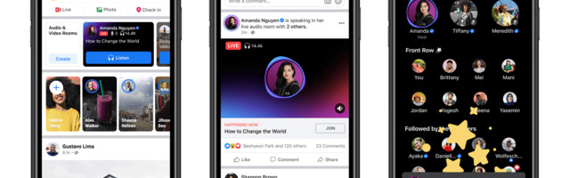 Facebook launches Live Audio Rooms and expands app podcast features