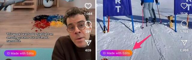 Instagram is starting to roll out a 'Made with Edits' tag — but it won't get you preferential treatment in the feed