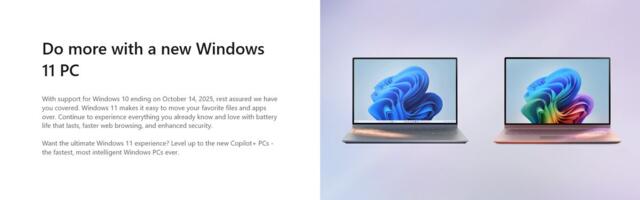 Microsoft tries to convince Windows 10 users to buy a new PC with full-screen prompts