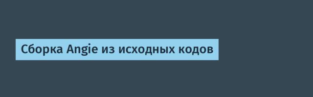Сборка Angie из исходных кодов