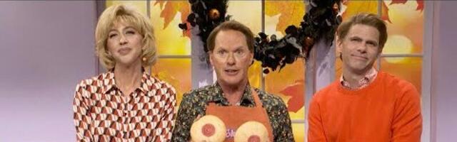 Michael Keaton is selling some weird Halloween cookies in 'SNL' Shop TV sketch