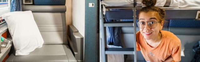 I booked a bedroom and a roomette on the same overnight Amtrak train. The bedroom is worth the splurge for longer rides.