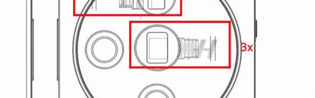 Oppo Find X7 Pro schematic shows a dual periscope telephoto camera system