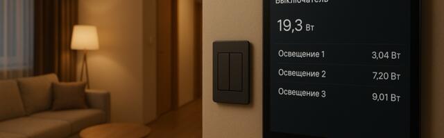 Подсчёт энергопотребления освещения в Home Assistant