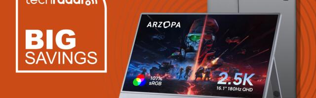 Get more screen space for less with this 16.1-inch Arzopa portable monitor — boasting a sharp 2.5K QHD display for only $140 right now