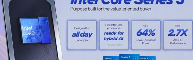 Intel launches Wildcat Lake as Core Series 3 for value laptops and edge systems — six consumer SKUs built on 18A promise 'all-day' battery life
