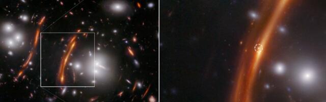 Webb Telescope Captures Supernova Appearing Three Times Due to Spacetime Bending