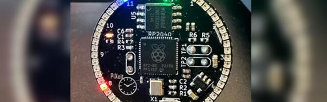 This Raspberry Pi RP2040 wristwatch uses LEDs to tell the time