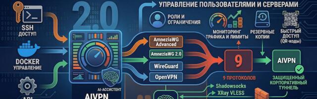 Web-панель для для управления VPN и множеством протоколов v2