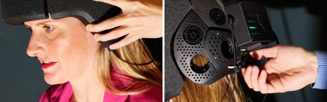 I tried on Bryan Johnson's brain helmet — it's a futuristic Apple Watch for your noggin