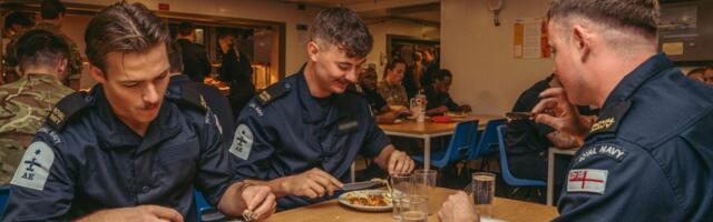 How the UK's newest aircraft carrier feeds 1,600 troops a day, with regular steaks, roast dinners, and even kangaroo