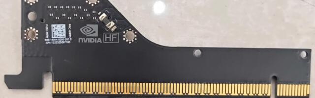 Nvidia's fabled PCIe finger sells for under $25 in China, should you happen to break it — resuscitate your $10,000 GPU for less than a pair of fuzzy socks