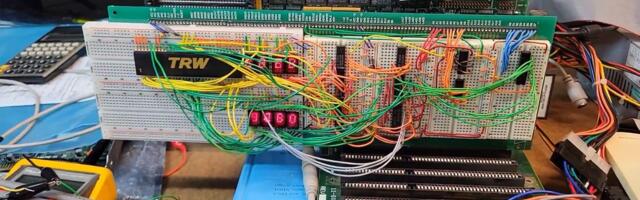 Hobbyist builds a homebrew Intel 8086 ISA accelerator card — maker’s project improves integer multiplication on these retro systems by 250%