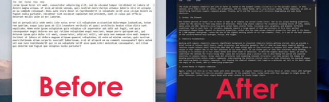Notepad gets a new design in Windows 11, including a dark mode