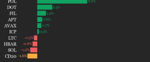 CoinDesk 20 Performance Update: Stellar (XLM) Drops 4.3%, Leading Index Lower
