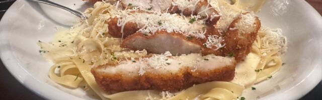 We went to Olive Garden for the first time to take on their $13.99 never-ending pasta deal and tapped out early
