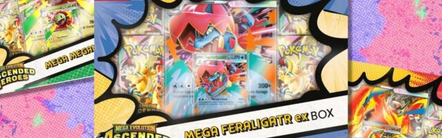 The Pokémon TCG Ascended Heroes Mega Feraligatr ex Box is available to pre-order for under market value