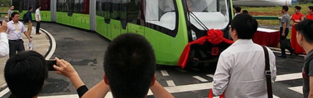 Is China’s autonomous trackless train just a glorified bus? Yeah, pretty much