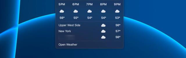 macOS Sequoia 15.2 Beta Shows Weather in Menu Bar