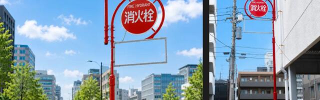 Fire hydrant signs with Starlink antennas tested for emergency Wi-Fi in disaster-prone Japan— existing widespread grid of street-level furniture can be used for communications network fallback
