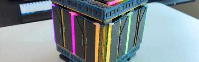 'RAM Machine' case probably costs more than the entire build — Nvidia RTX 5060, Core Ultra 5 CPU, and 32GB DDR5-8200 RAM are hiding inside