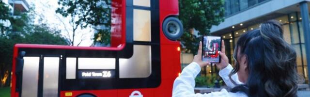 Samsung folds a London bus to promote its new foldables
