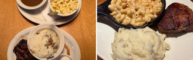I ordered the same meal at Texas Roadhouse and Outback Steakhouse. The winning chain had lower prices and better bread.