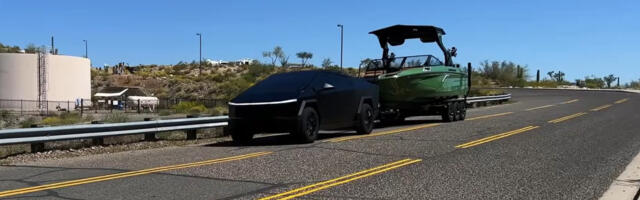 350-Mile Boat Tow Puts Cybertruck Battery Range To The Test
