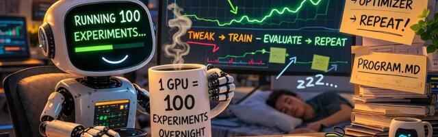 [Перевод] Карпаты оставил GPU работать на ночь. Утром в git-истории было 100 экспериментов, которые провёл не он