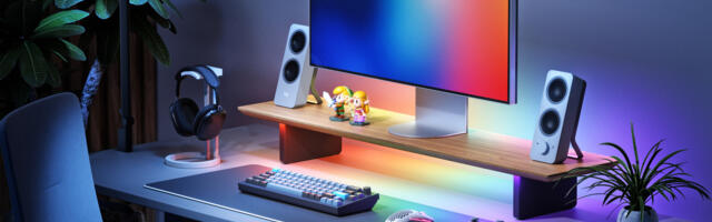 Nanoleaf's monitor stand is an all-in-one setup that brightens up your desk space