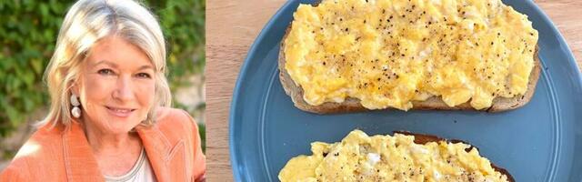 I tried Martha Stewart's hack for making 'the best scrambled eggs in the whole world,' and they were deliciously creamy