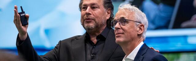 Internal Salesforce org chart shows the 10 executives helping CEO Marc Benioff navigate AI's threat to software