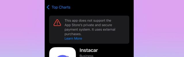 Apple Slaps Warnings on Apps Using External Purchases in the EU