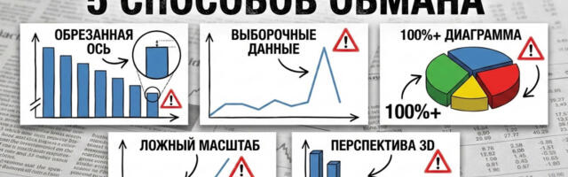 5 способов соврать с помощью графика: как нас обманывают цифры