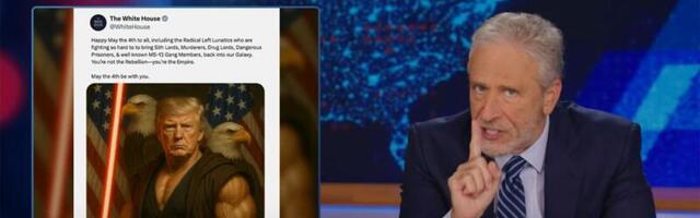 Jon Stewart has a blunt reaction to Trumps AI generated Star Wars meme