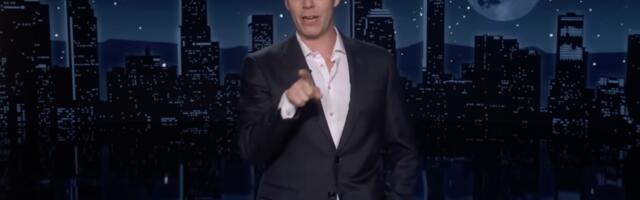 Kimmel guest host Ike Barinholtz reacts to the Trump teleprompter scandal