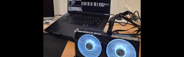 Apple MacBook successfully runs an Nvidia GPU through USB4 using an external GPU docking station - Tiny Corp's coding wizardry unlocks Mac+Nvidia magic