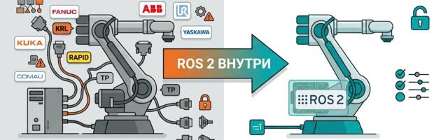 Почему промышленная робототехника выбирает полную интеграцию ROS2