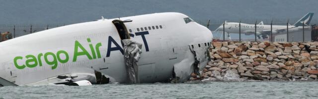2 people are dead after a cargo plane skidded off the runway and into the sea at Hong Kong's airport