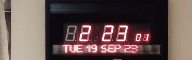 Two Raspberry Pi Picos power this sleek dual clock with an LED matrix