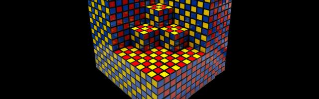 3D-мозаики и скульптуры из кубиков Рубика