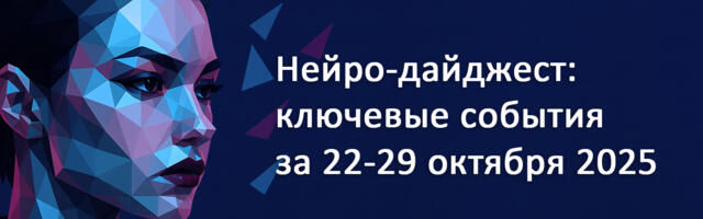Нейро-дайджест: ключевые события AI за 22-29 октября 2025 Нейро-дайджест: ключевые события AI за 22-29 октября 2025