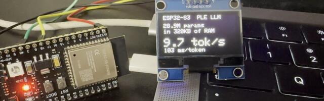 AI developer runs 28.9-million-parameter model on $10 ESP32-S3 microcontroller — uses Google's Per-Layer Embeddings technique, stores table on 16MB Flash memory