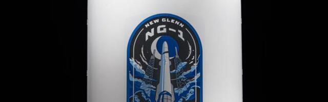 New Glenn rocket is at the launch pad, waiting for calm seas to land